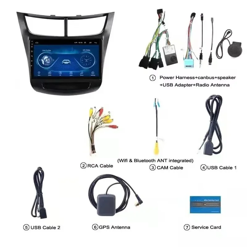 DSP 2 Din Android 9.0 4G NET Car Radio Multimedia Video Player for Chevy Sail Aveo 2015 2016 2017 2018 2019 Carplay