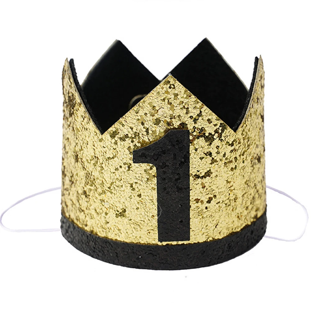 

Baby Dining Chair Banner Crown Set Glitter Birthday Cake Topper First Birthday Garland Bunting Flags Party Decoration