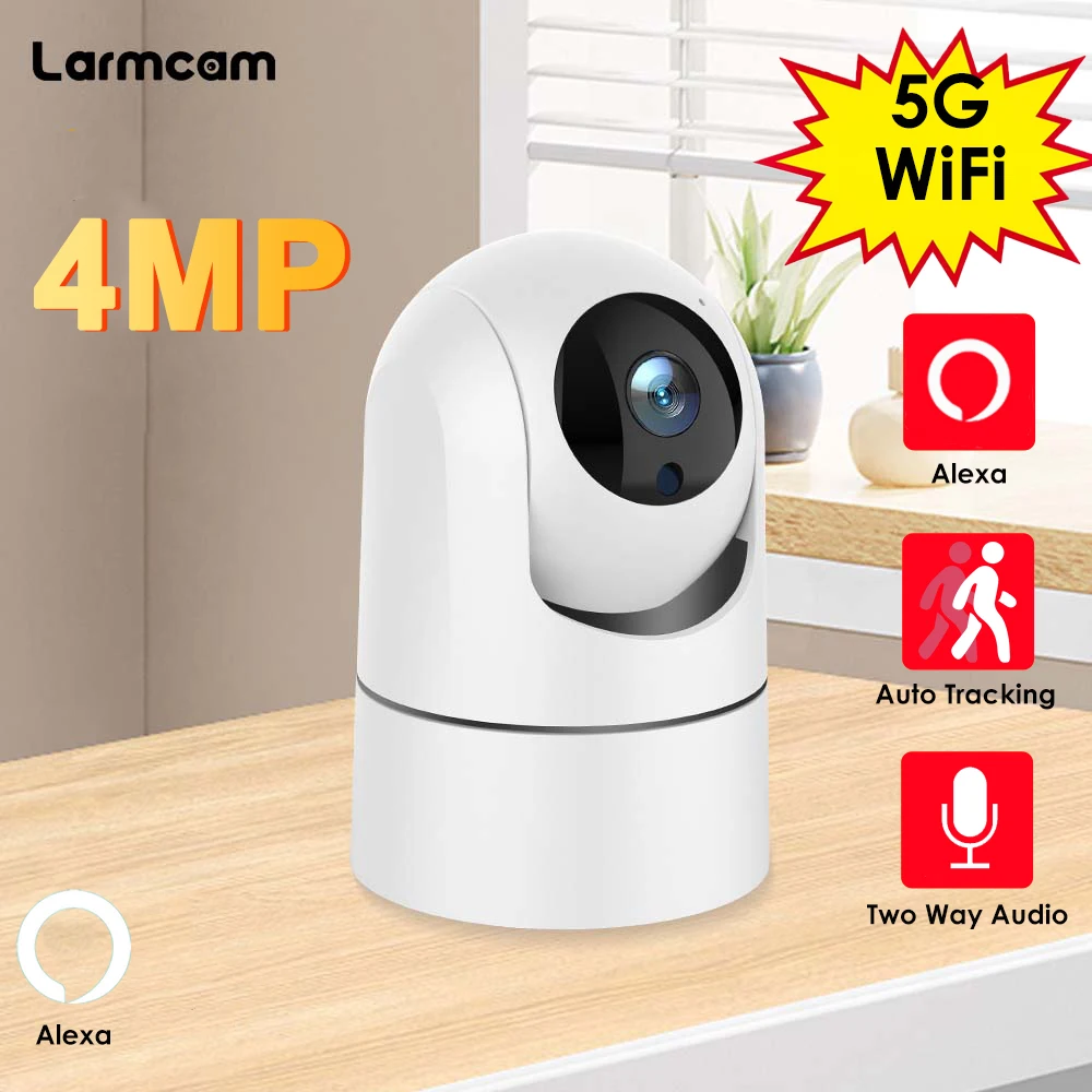 2.4G 5G WiFi Baby Monitor Camera 2K 4MP Mini Indoor IP Cam Ai Tracking Security-Protection Alexa Surveillance Cam CCTV