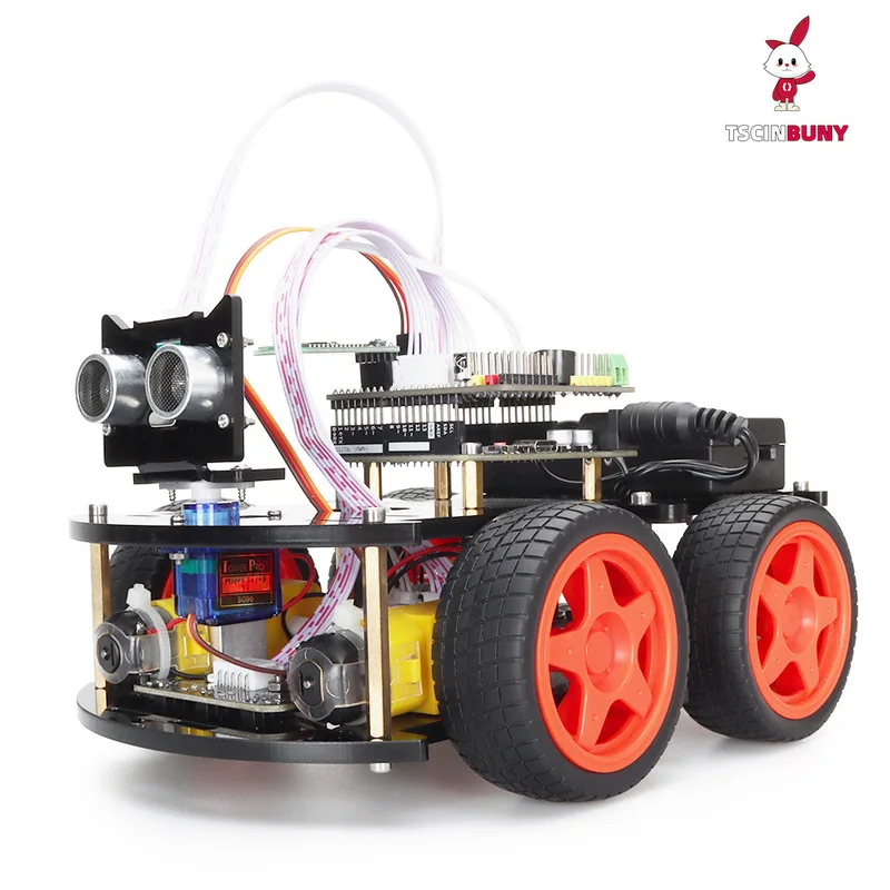 UNO Bot  Car Robot Kit Bluetooth Remote Control Infrared Line Tracking Compatible With Arduino For Beginners