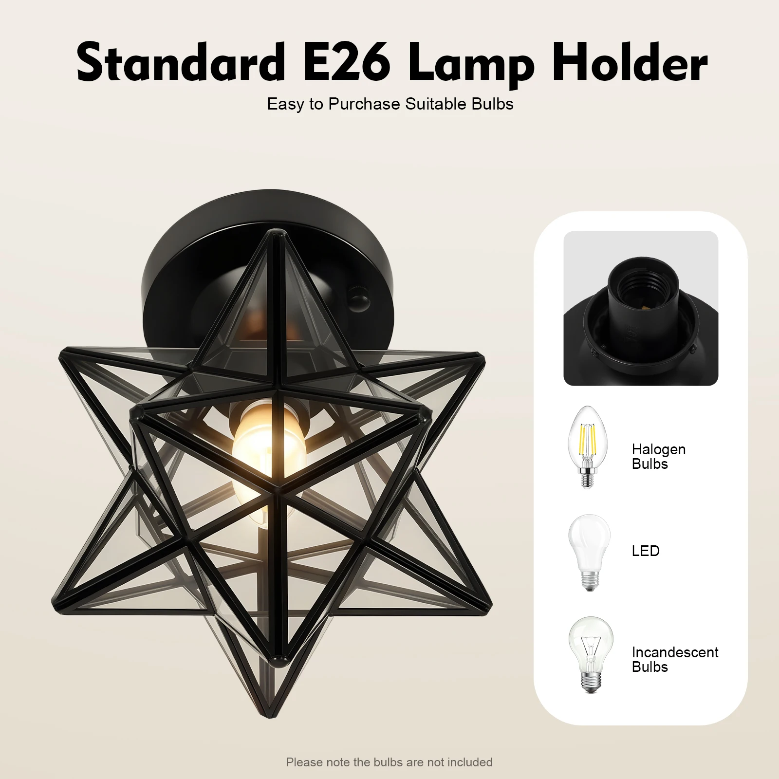 

Подвесной светильник со звездой, потолочный светильник, металлическая латунь E26, розетка, домашний светильник для гостиной, спальни, кухни, столовой, декор