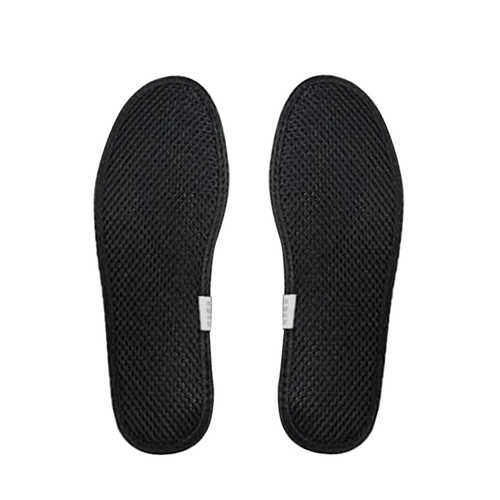 

4Pairs Bamboo Charcoal Deodorant Shoe Insoles Sweat Absorbent Mesh Inserts for Men Women Size 40 Grey Breathable Comfortable