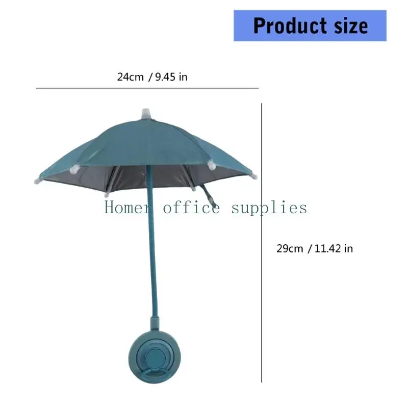 K43B 360 Rotation magnetischer Handy-Regenschirm, blendfreier Sonnenschutz, verstellbar