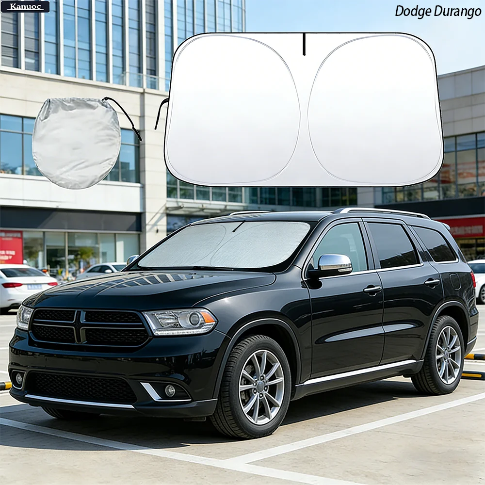 Car Windshield Sun Shade For Dodge Durango 1998-2023 Sunshade Sun Visor Protector Blocks UV Rays