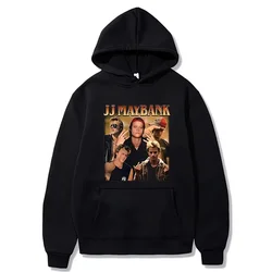 Série exterior bancos 3 moda velo hoodie das mulheres dos homens do vintage streetwear pulôver jj maybank manga longa moletom com capuz