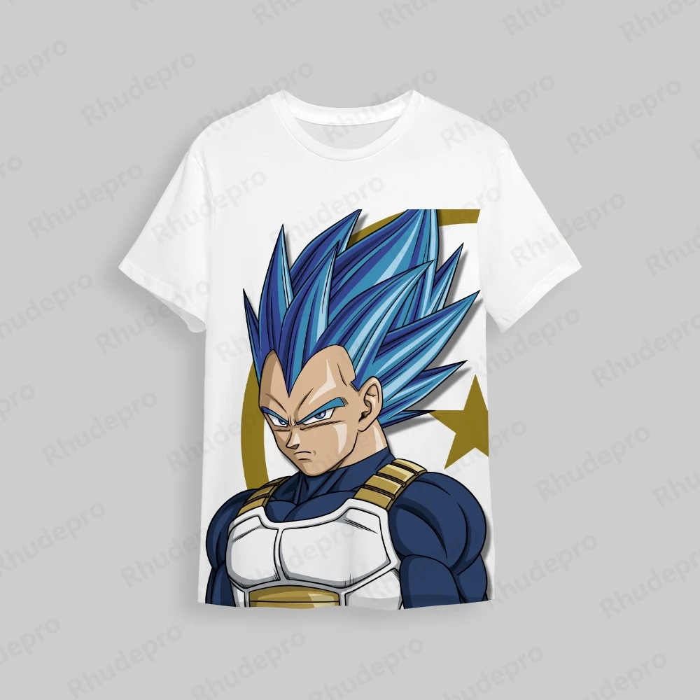 Boy Clothes Men Goku Harajuku Style Vegeta High Street Dragon ball Couple Outfit Gym T-Shirt Man Short Sleeve Tee Tops 2024