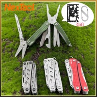 NexTool 10 IN 1 Mini Flagship Red/Green Multi Functional Folding EDC Hand Tool Screwdriver Mini Pliers Bottle Opener Outdoor