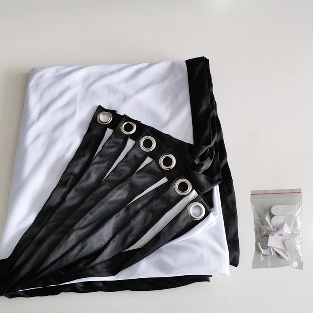 Ceiling Portable Projection Screen Travel Projector Polyester Movie Night Foldable