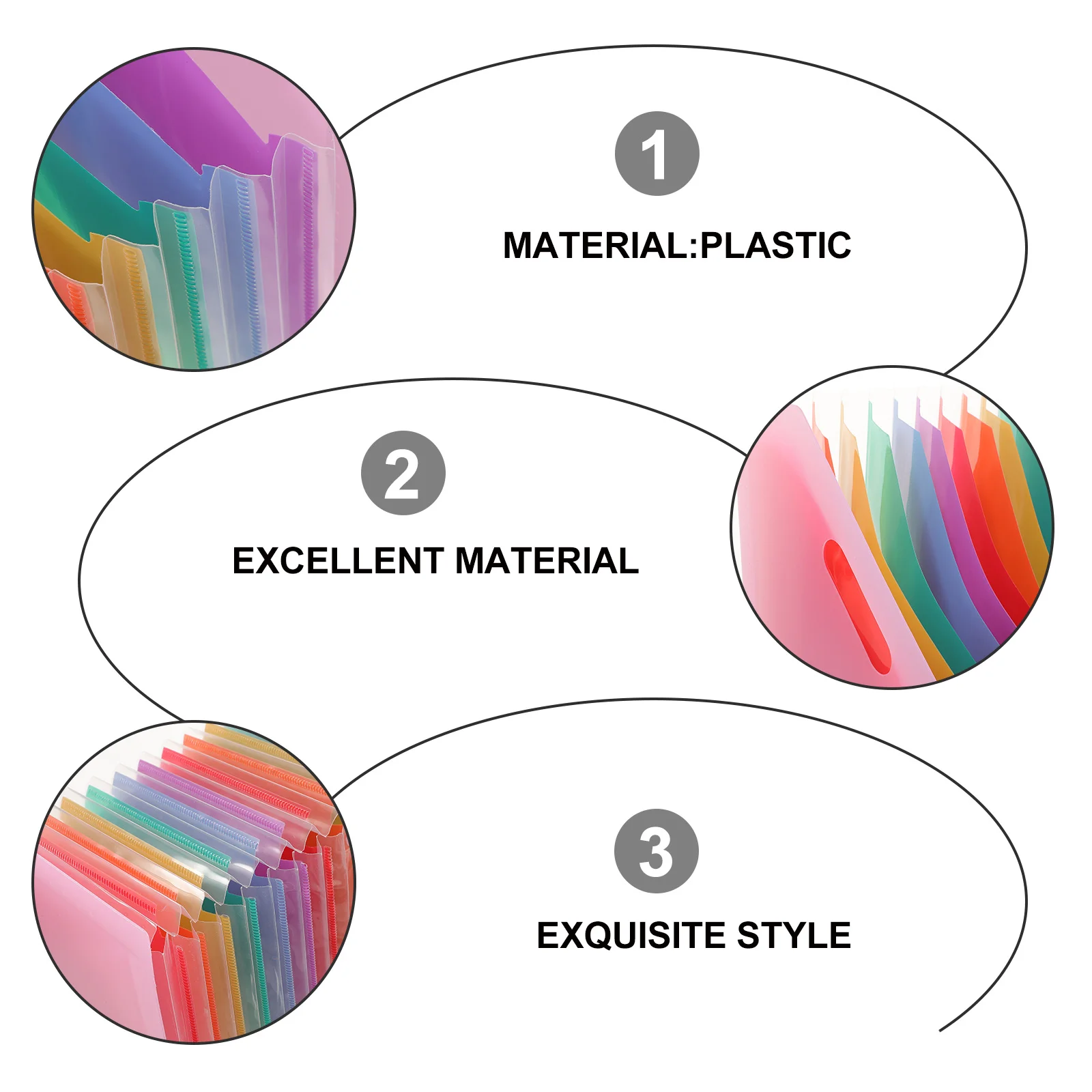 منظم ملفات الأكورديون ذو سعة كبيرة، مجلد بلاستيكي قابل للتوسيع للإيصالات، كوبونات الفواتير، حفظ المستندات العمودية