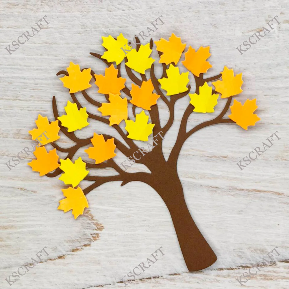 KSCRAFT Fall Tree Cutting Dies Stencils for DIY Scrapbooking Decorative Embossing DIY Paper Cards