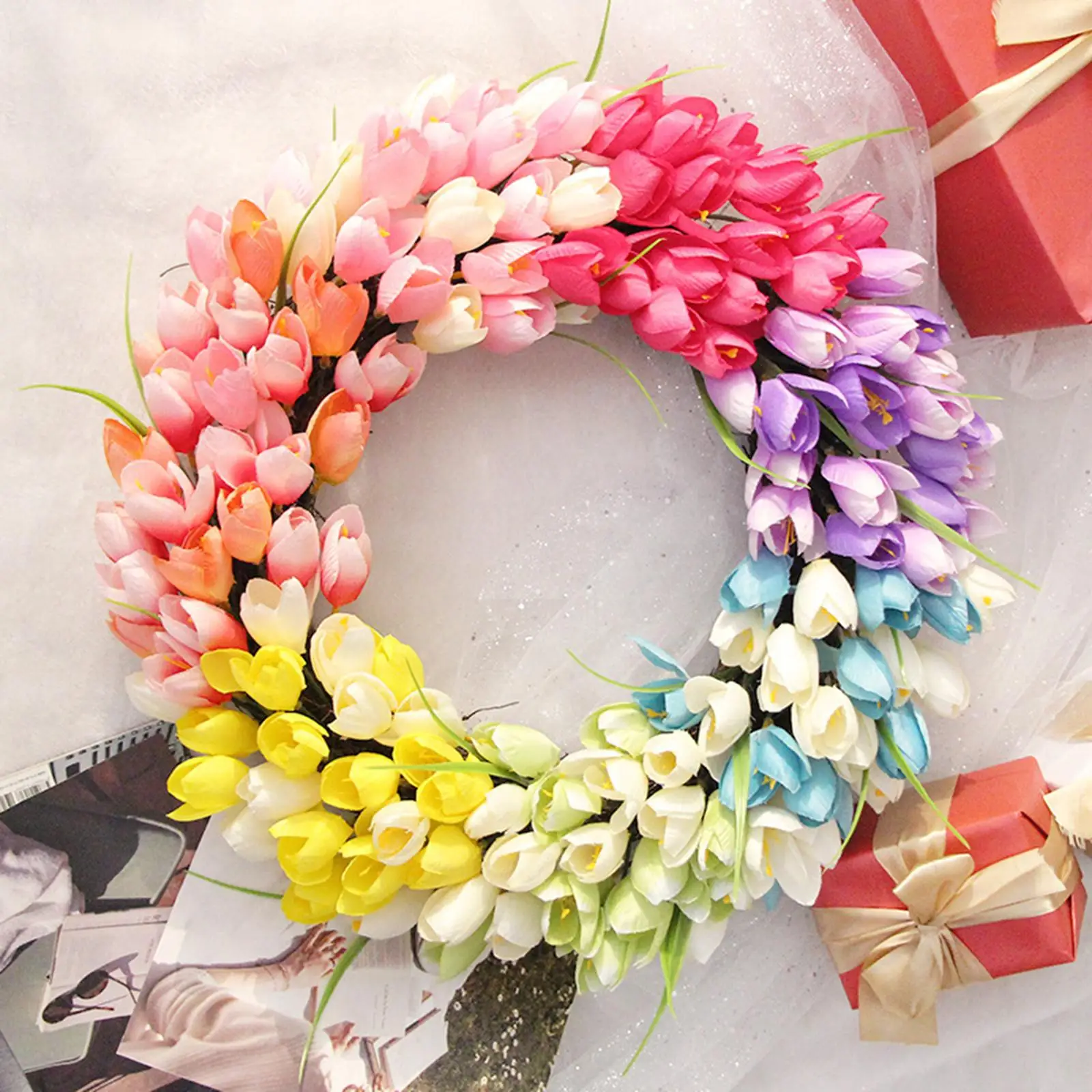 

Wreaths for Front Door, Silk Flower Mini Wreaths for Spring, , Winter, Home, Wedding,