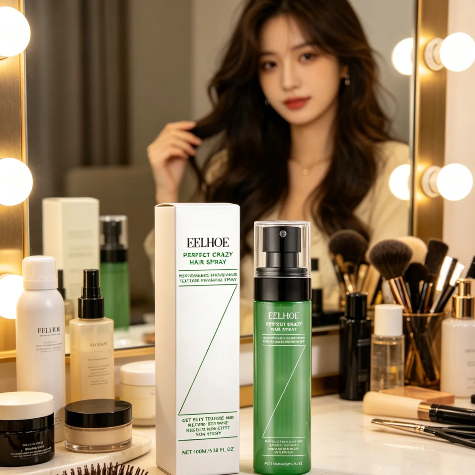 EELHOE Volumizing Hair Spray Oil Control Refreshing Anti Frizz Quick Dry Lightweight Non Greasy Soft Smoothing Hair Spray 100ml