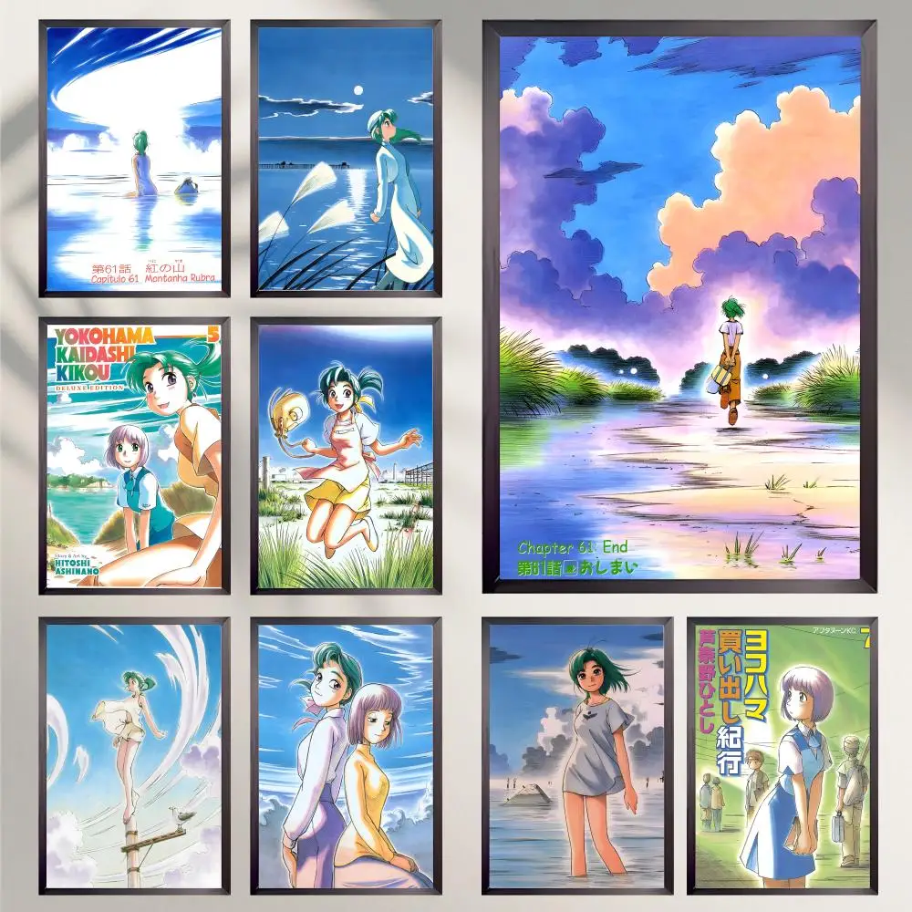 Heißes Y-Yokohama Kaidashi Kikou-Poster, HD, vielseitig, wasserfest, Wanddekoration, selbstklebend, perfekt für jeden Raum und ideales Geschenk