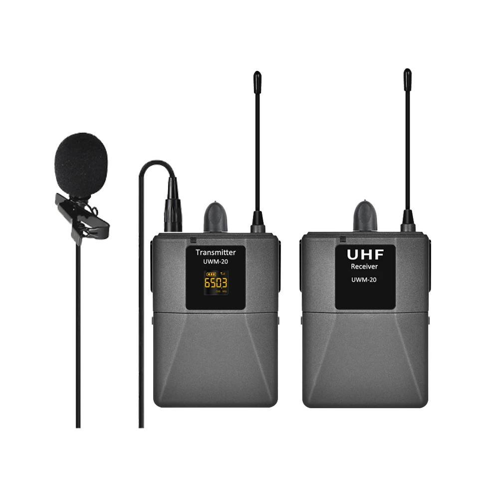 

Wireless Cardioid Lavalier Headset Microphone Portable Studio Voice Recorder Popular Plastic Mic For Recording For Studio Use