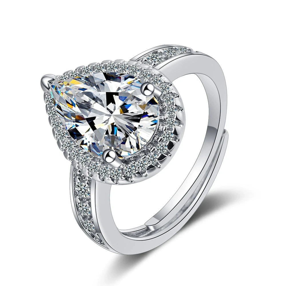 New Quality Ladies' 925 Sterling Silver Jewelry Crystal Zircon Ring Fashion FQL25114