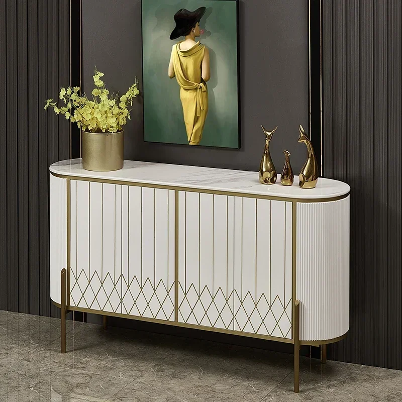 Custom-made Luxury Porch Marble Modern Minimalist Sideboard Living Room Decora Ted with Lockers Against The Wall Cashier Desk