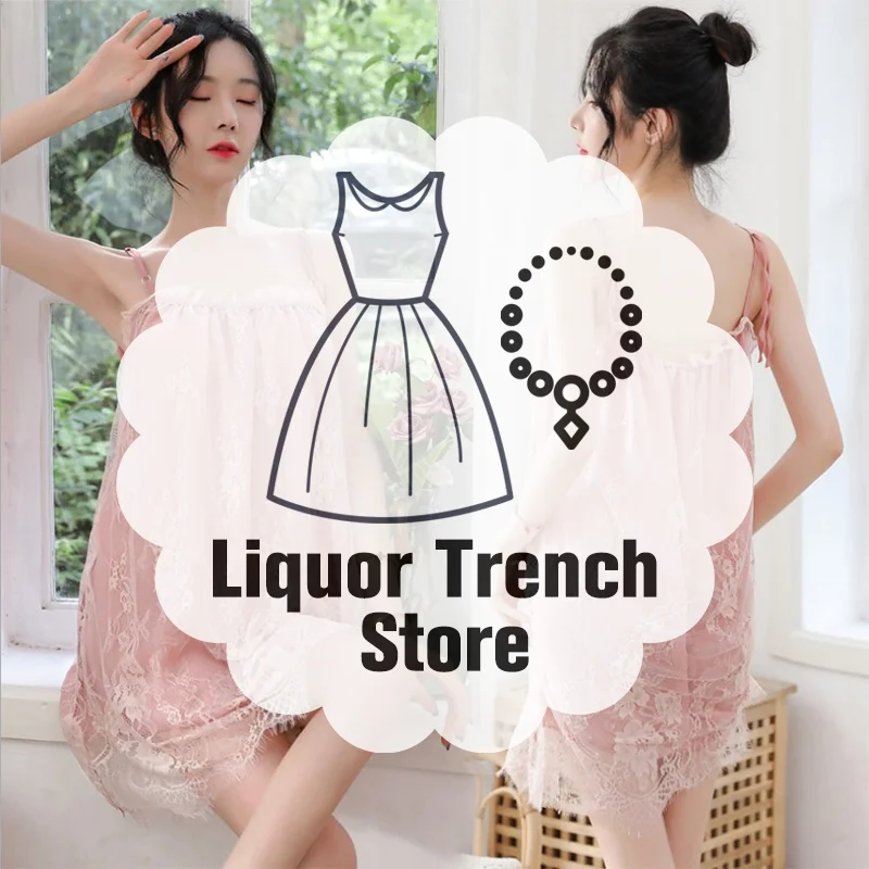 

Seductive Lingerie Lace Camisole Pajama Set Nightgown Loose Fitting Home Outfit