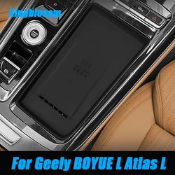 For GEELY BOYUE L Atlas L 2025 Silicone Car Wireless Charging Anti-slip Mat Center Control Cup Slot Box Auto Accessories