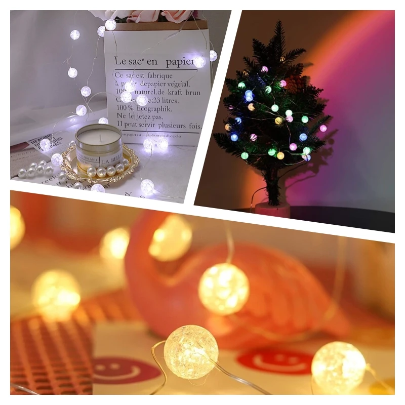 LED Lights Garland Fairy Lights String AG13 Battery-operated Garland Christmas Decoration Wedding Xmas Tree New Year\'s Decor
