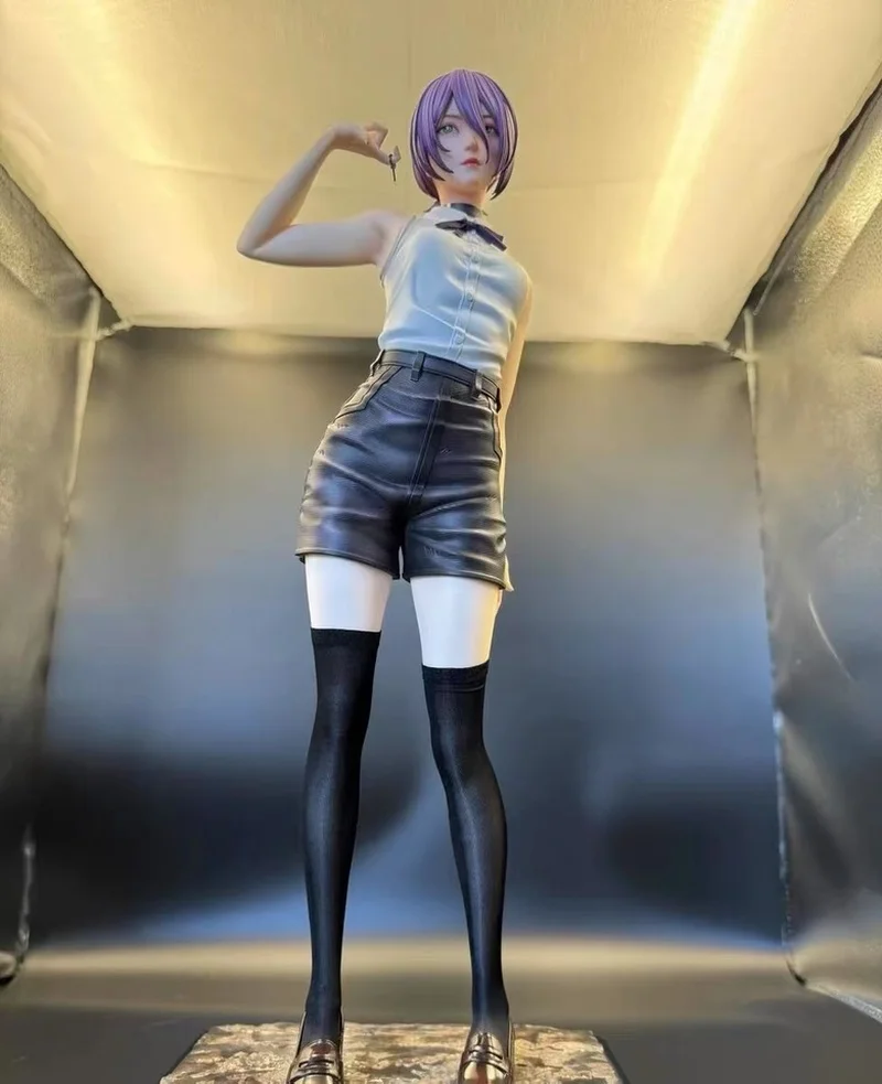 레제 데빌 예쁜 소녀 모델 더블 헤드 스왑 체인소 맨 애니메이션 액션 피규어 장식품 수집품 인형 장난감 선물