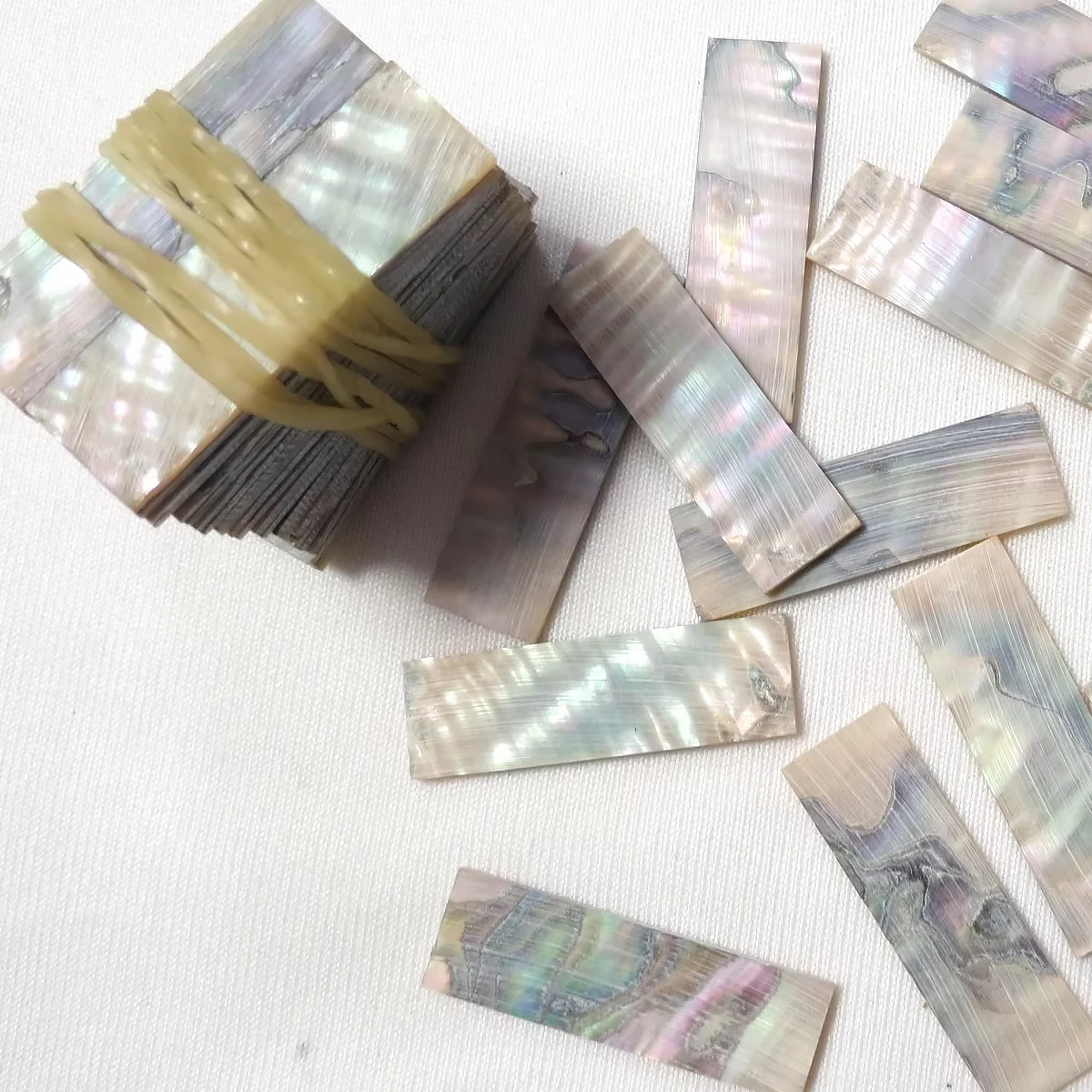 Free Shipping 10 Pcs New Quality Flamed Violin Bow Frog Abalone Slides Violino Parts Accessories