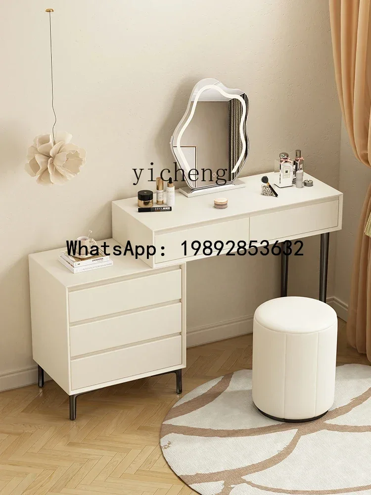 

z7 solid wood dresser bedroom modern simple mini small corner makeup table storage cabinet integrated