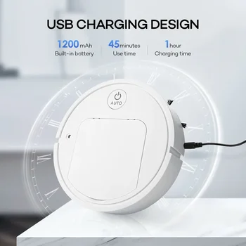 2024 USB 충전식 로봇 진공 청소기, 자동 청소 기계, 습식 걸레질, 4 인 1, 신제품
