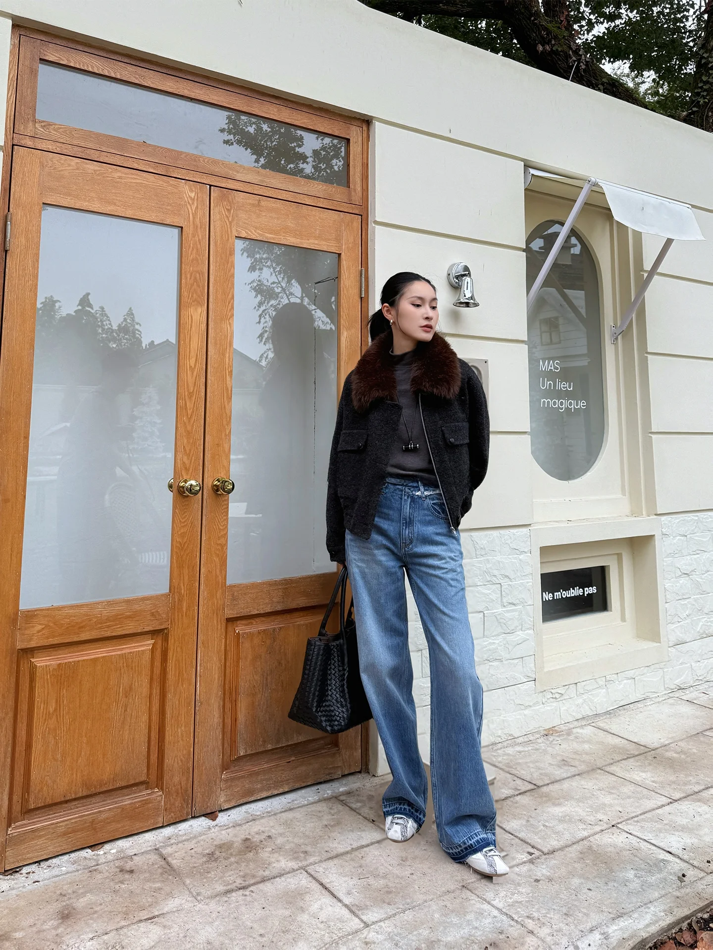 

Джинсы женские прямые с высокой талией, облегающие, в стиле ретро, из денима, повседневные, хлопковые брюки для весны и осени