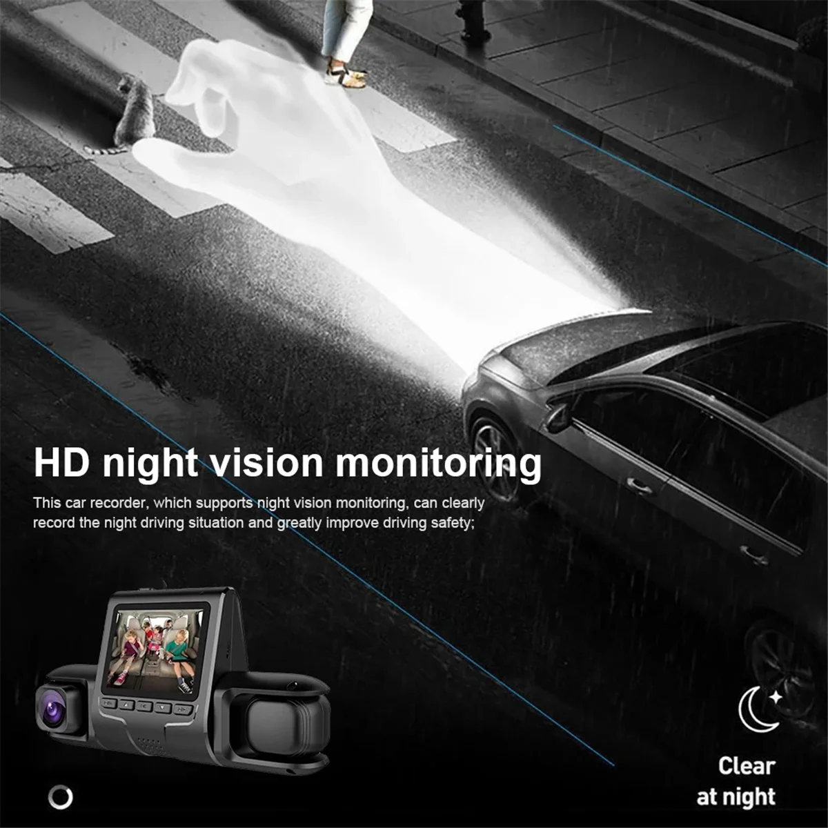 جديد 3C-Car DVR كاميرا 3 عدسة الكاميرا سيارة DVR عدسة مزدوجة كاميرا 1080P HD داش كاميرا مسجل فيديو 24H ركن السيارات داشكام