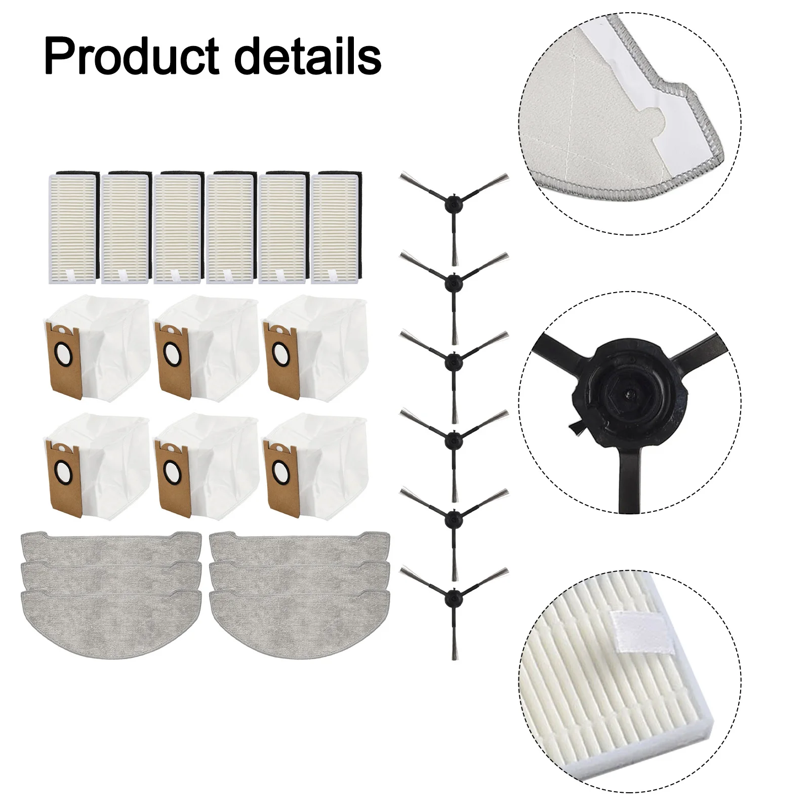 

Vacuum Cleaner Replacement Roller Side Brush Filter For IMOU RV1 Pro Max Cleaning Household Appliance Accessories