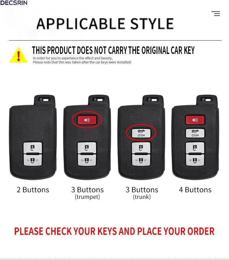 Car Key Case Cover Shell Fob for Toyota Auris Camry RAV4 Avalon Yaris Verso 2012 2013 2014 2015 2016 2017 2018 Car Accessories view 4