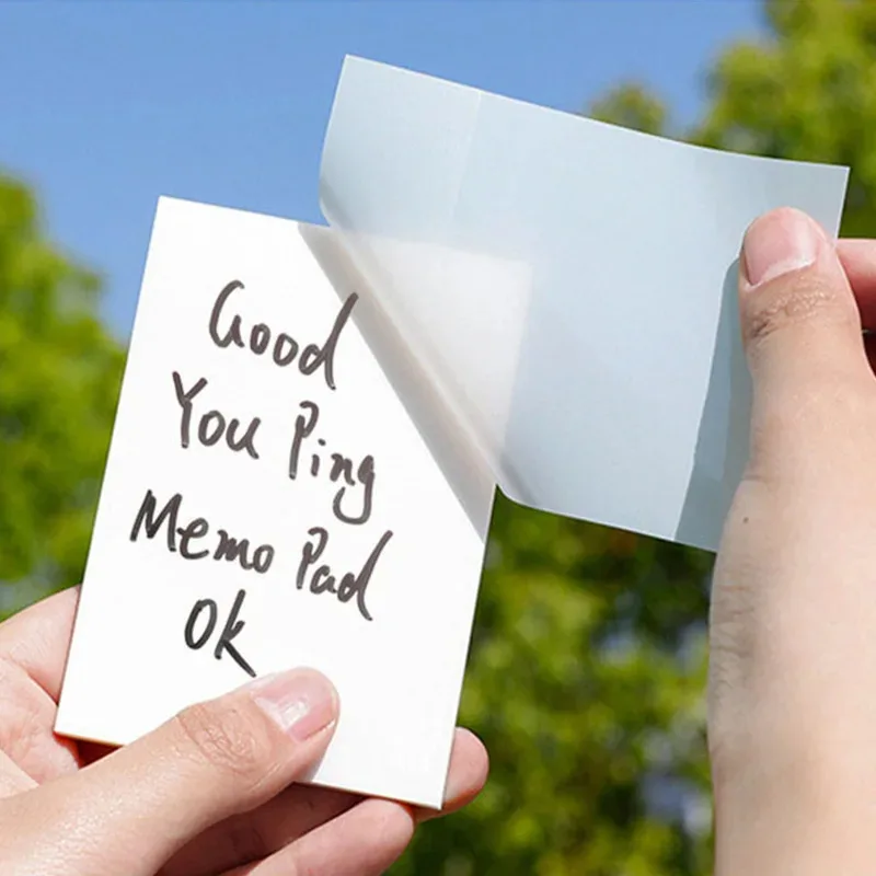 50/100/150 Sheets High Quality Transparent Sticky Notes Memo Pad Bookmark Marker Memo Sticker Paper Office School Supplies