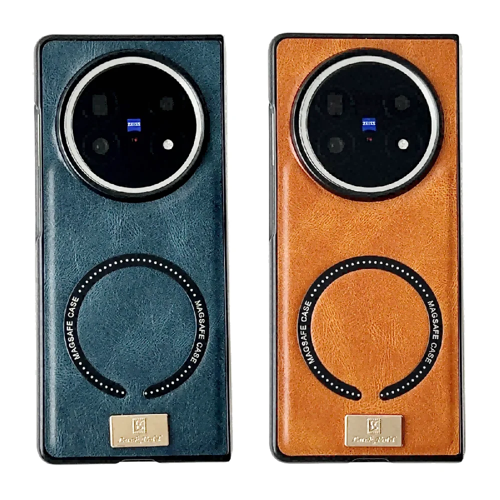 

Чехол для VIVO X Fold 5, роскошный защитный чехол из искусственной кожи с магнитной беспроводной зарядкой и задней крышкой для VIVO X Fold5, чехол для телефона