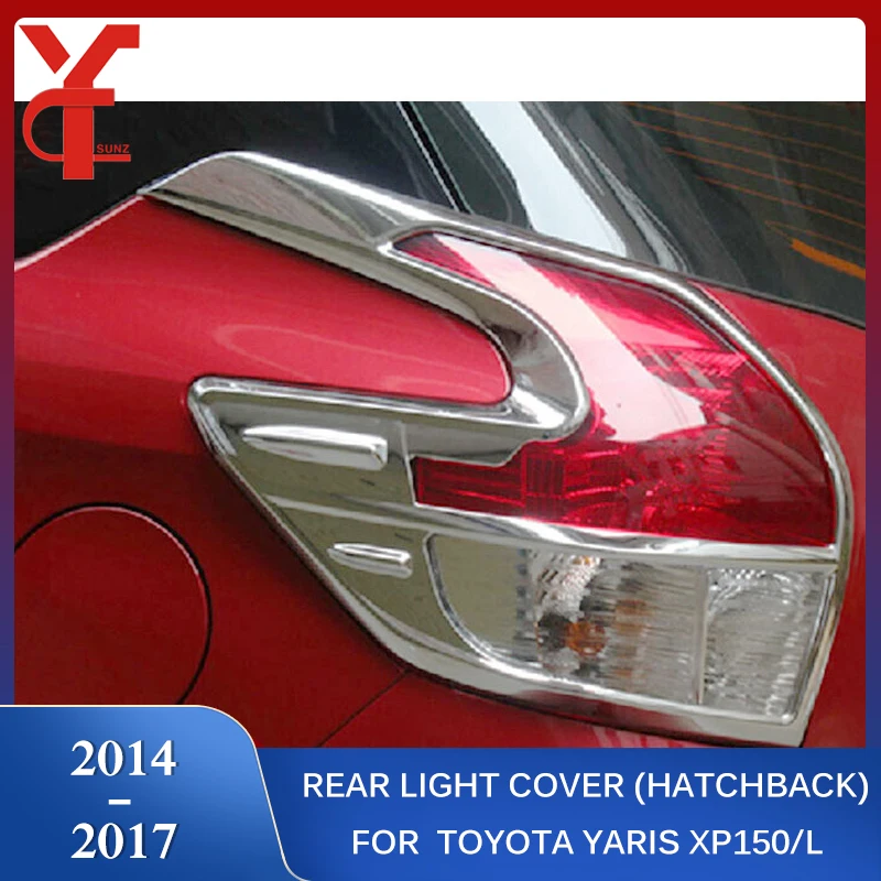 

ABS Tail Light Cover For Toyota Yaris XP150 Hatchback 2014 2015 2016 2017 Accessories Lamp Hood Exterior Part For Toyota Yaris L