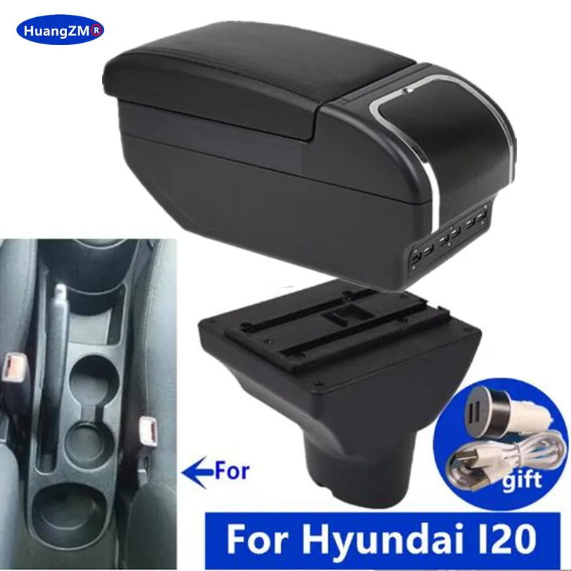 

Автомобильный подлокотник для Hyundai I20, подлокотник для Hyundai I20, центральный ящик для хранения, интерьер, специальные детали для модернизации, автомобильные аксессуары