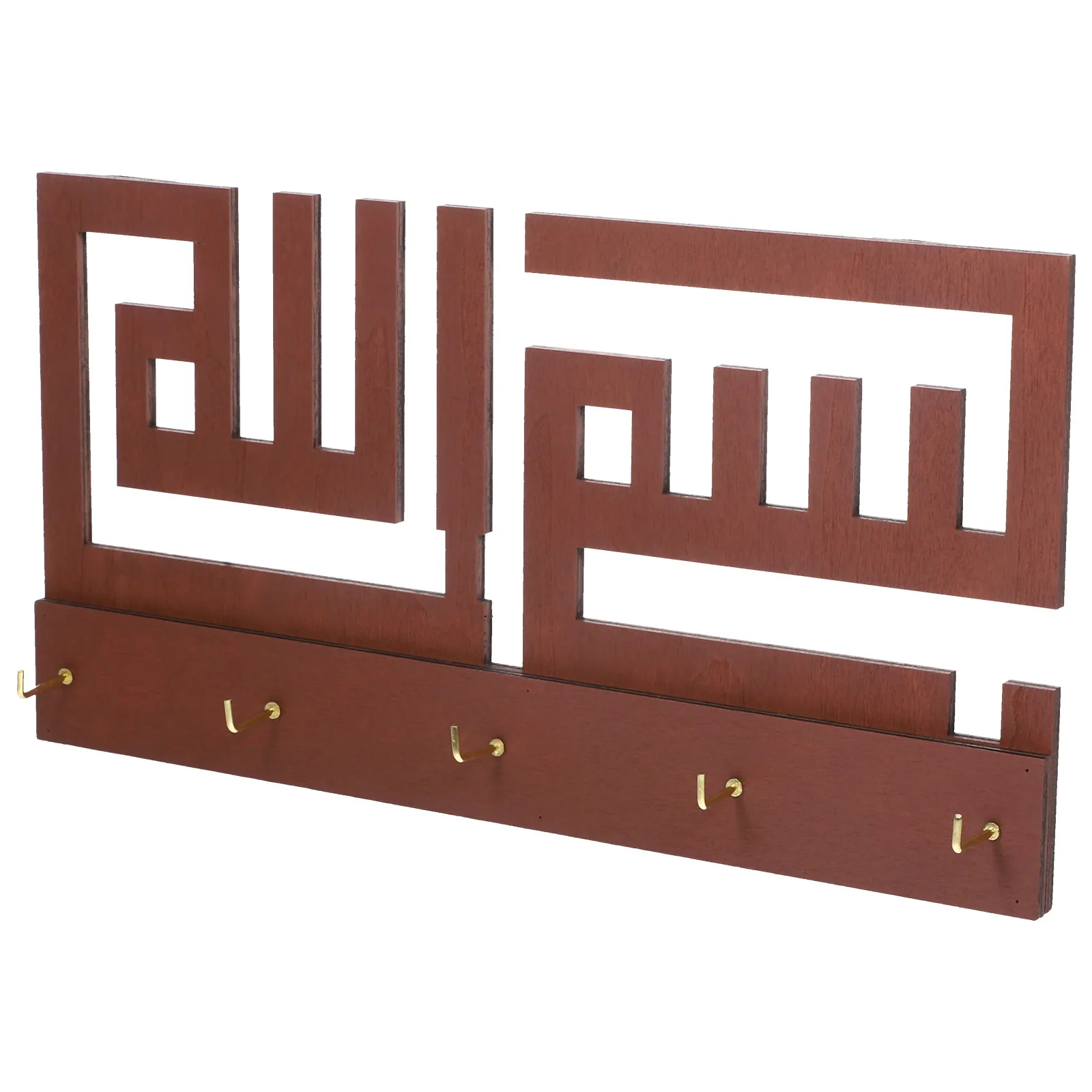 

Wooden Key Hook Vintage Wall Mount Brown Decorative Key Storage Hooks Home ganization Keychain Rack Easy Installation Durability
