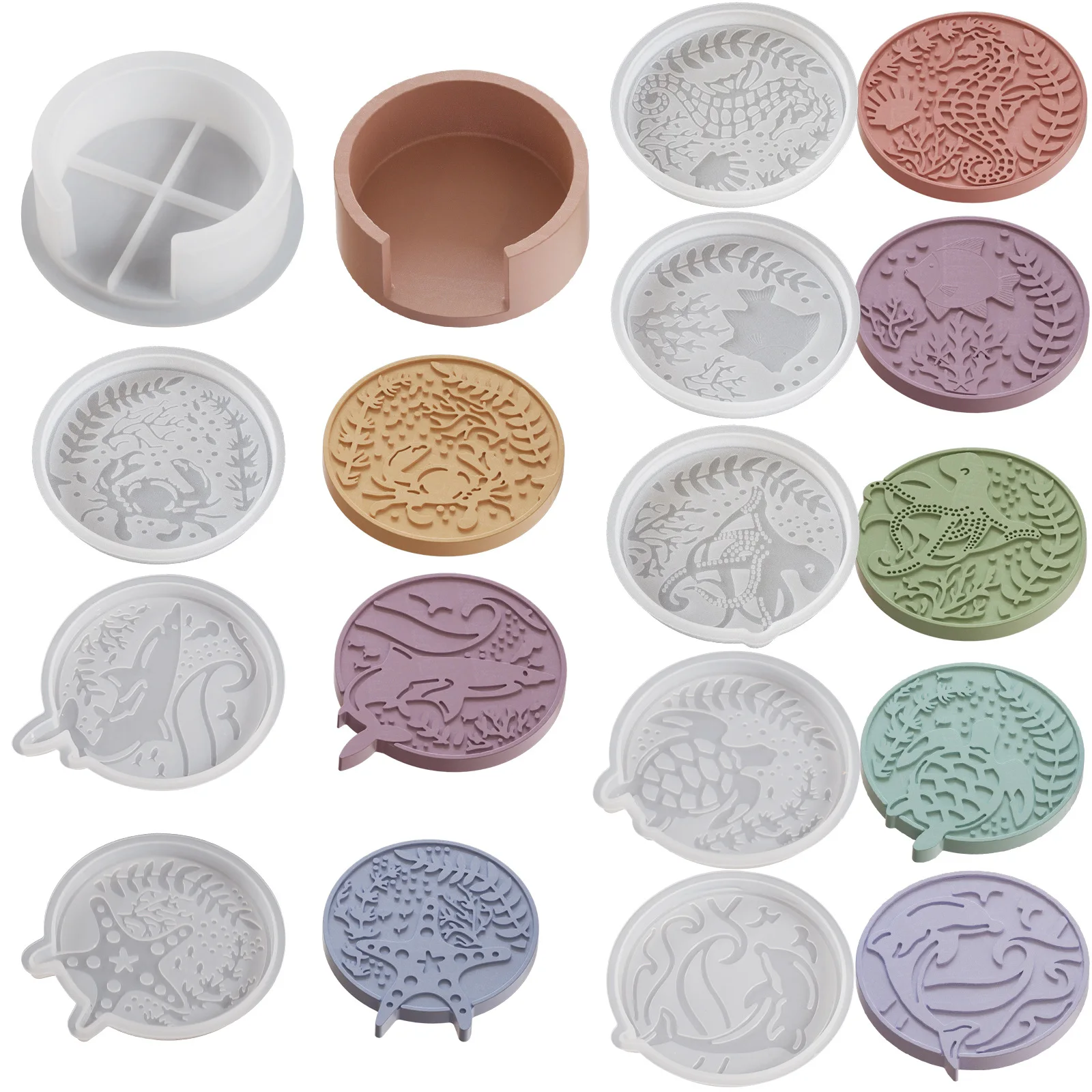 Plaster Coaster Storage Base M - Resin Ocean Wave Mold review and price