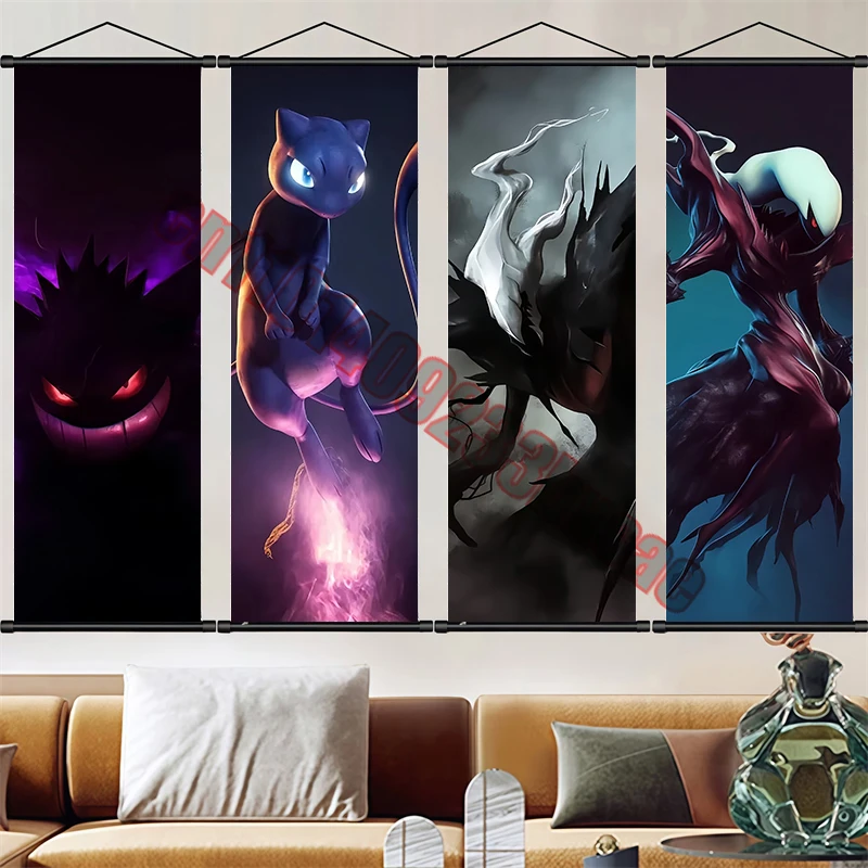 

Японское классическое аниме Pokemon Gengar, Mewtwo, Charizard, Darkrai Premium Cool HD катушка, подходящая для украшения спальни