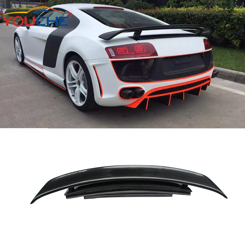 

R8 spoiler GT style carbon fiber rear boot spoiler for Audi V8 V10 coupe 2008-2014 (not for convertible)