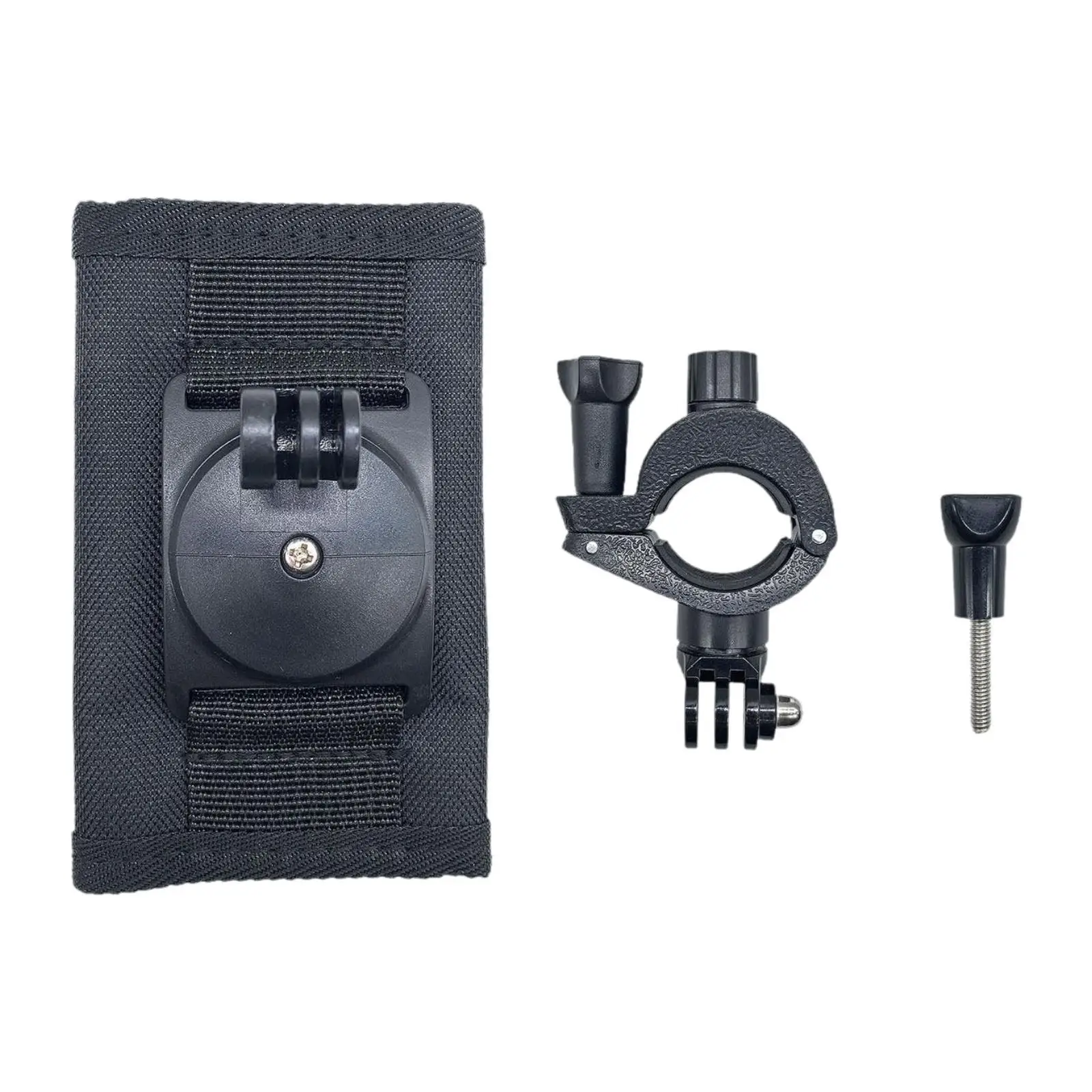 Backpack Strap Flashlight Holder Portable, Practical, Professional Premium, Adjustable Angle Torch Mount 360 Degree Rotating