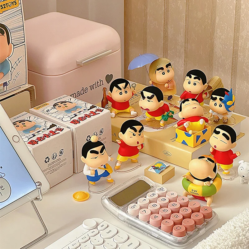 

52TOYS Genuine Crayon Shinchan Early Ancient Small Potato Series Blind Box Kawaii Anime Figure Model Desktop Decoration Toy Gift