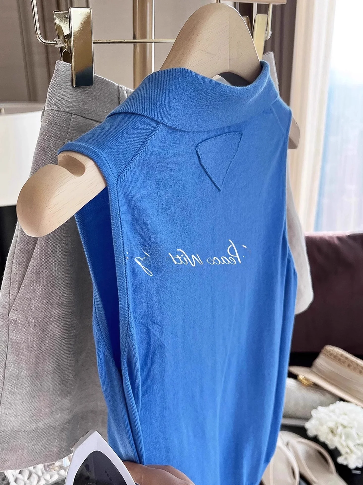 

Ele Ice Silk Knitted Top Svel f Open Button Commute Versatile Slim Fit Summer 2025 Korean Sle Straight Cut