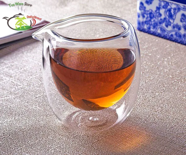 100ml Heat-Resisting Clear Double Wall Layer Glass Tea Pitcher Gongdao Tea Cup Cha hai fair mug