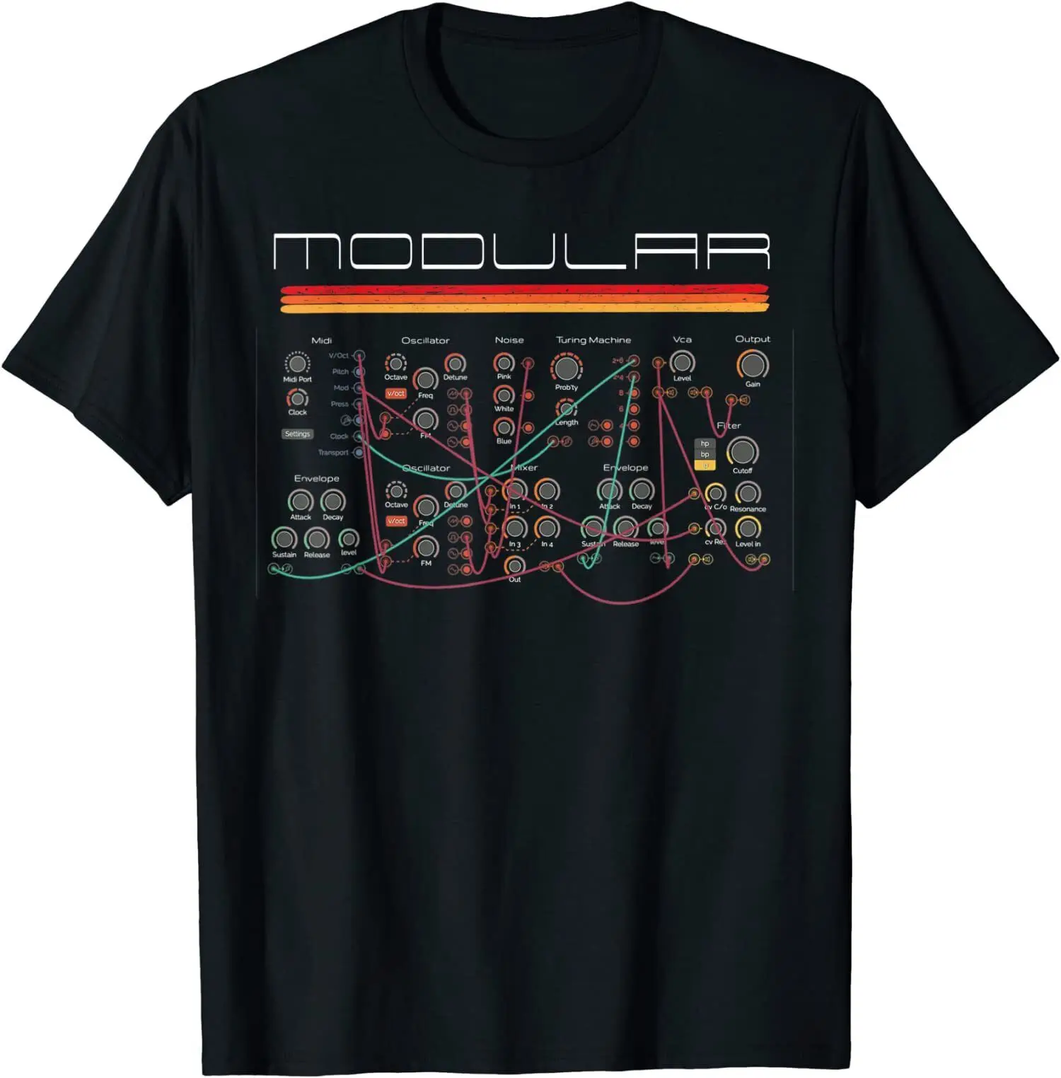 NEW LIMITED Vintage Modular Synthesizer Analog Audio Engineer Synth Nerd T Shirt long or short sleeves