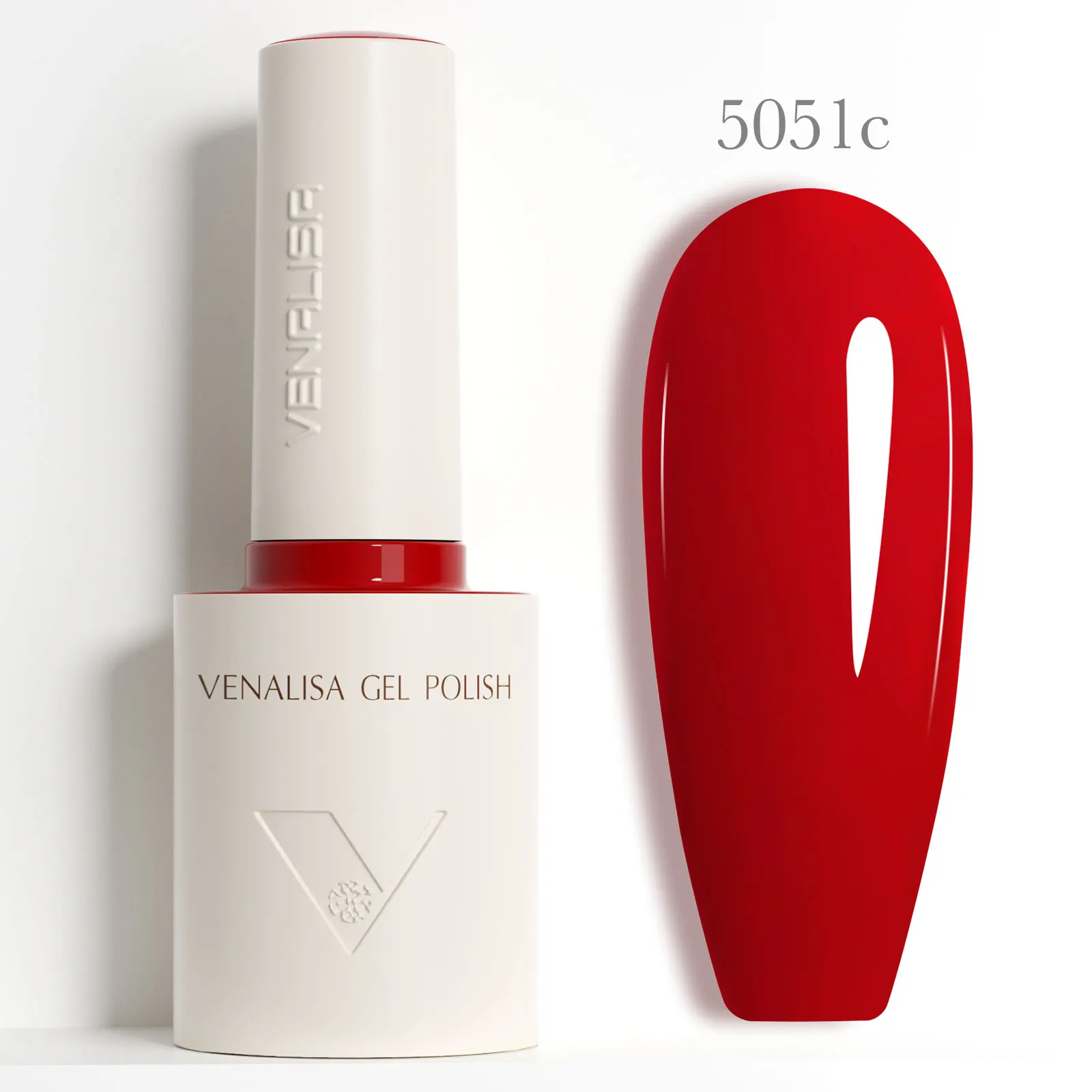 10ml Venalisa TPO Gratis Nagelgel Polish Bloedrood Semi Transparant Semi Permanent Vegan Soak Off UV LED Ronde Vorm Borstelgel
