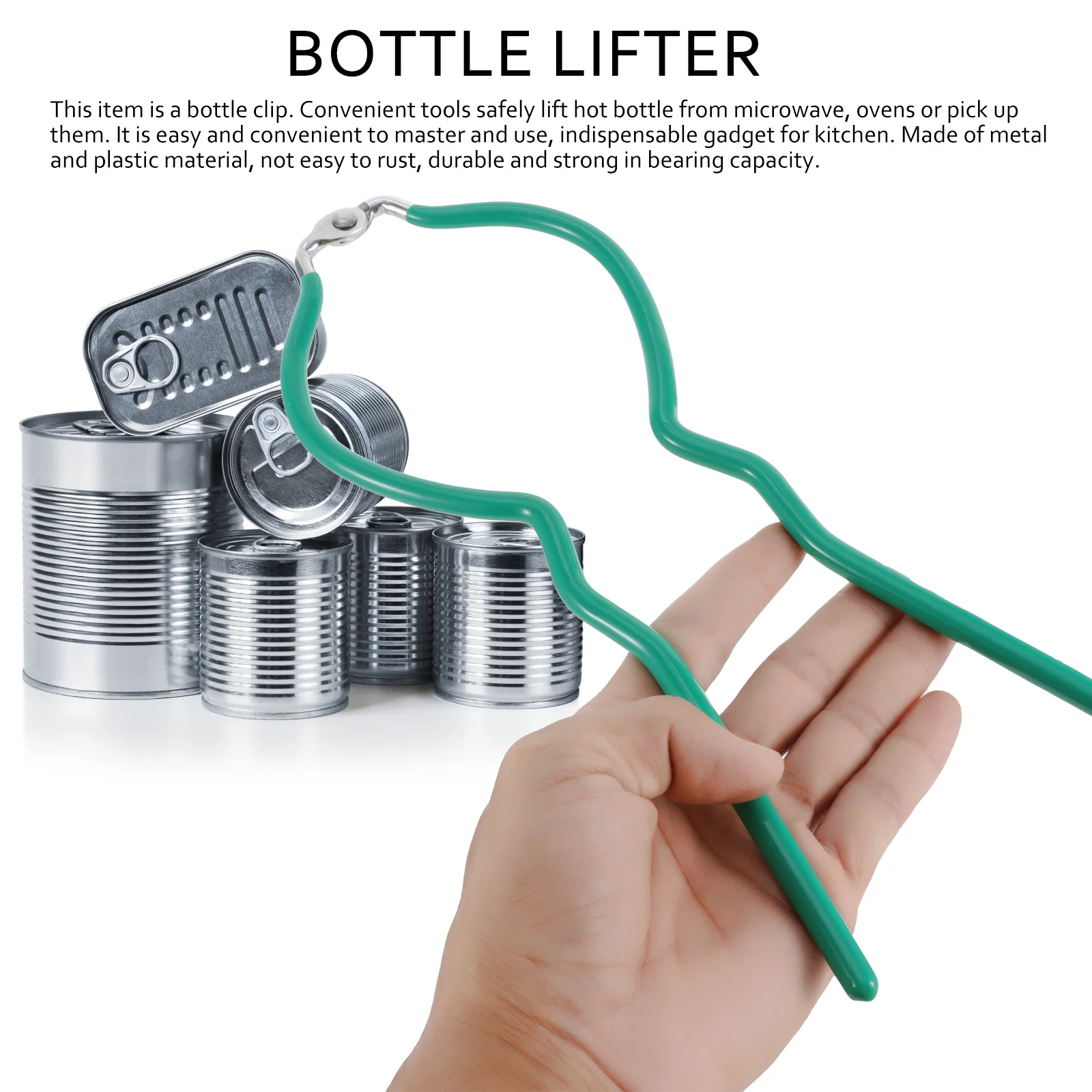 Pinza antideslizante para biberones, resistente al calor, plegable, Clip de plástico y Metal, herramienta de cocina, soporte para tarro elevador de botellas