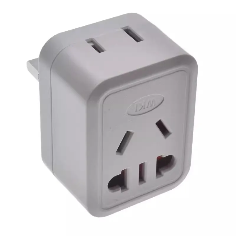 5pcs/lot WKI-7 British standard port to Chinese standard socket three-prong plug adapter  one-to-two household power supply