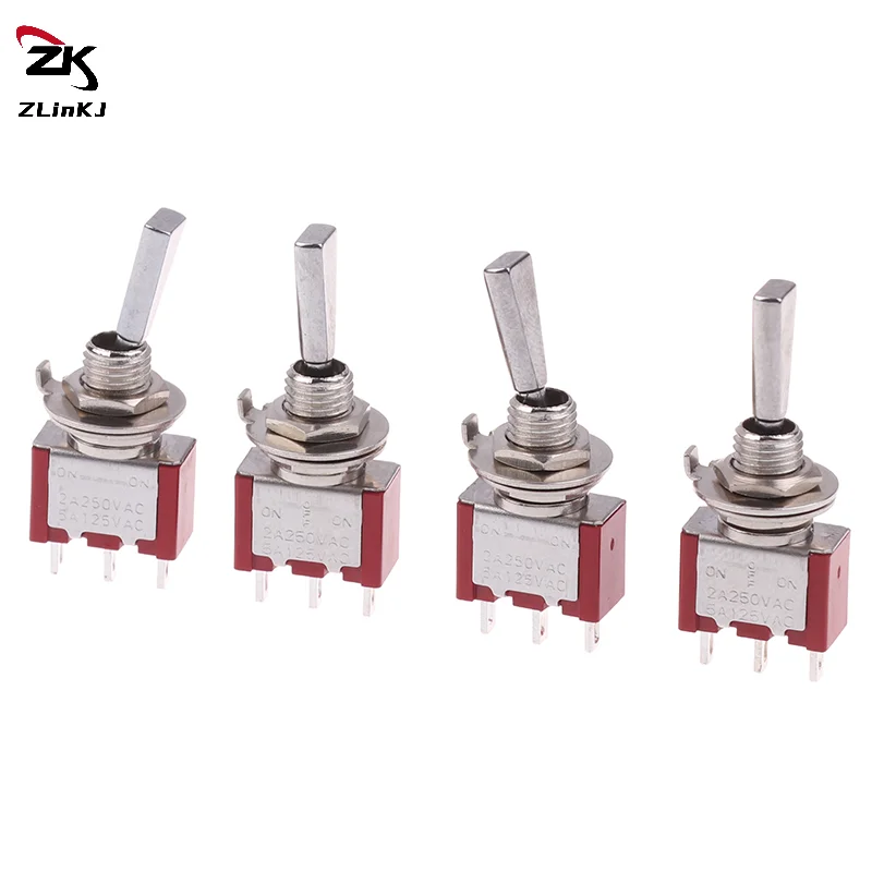 

(ZYDD01) 3-контактный 3/2-позиционный тумблер с самоблокировкой/самовозвращением ВКЛ/ВЫКЛ/ВКЛ DPDT SPST DPST 5A125 В переменного тока 2A250 В переменного тока с фиксацией плоской