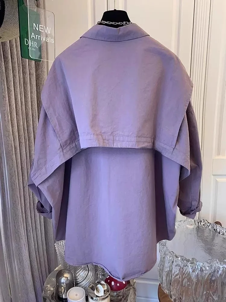 

Оверсайз ретро-плащ-накидка (имитация двойки) для мужчин и женщин, европейский дизайн, уникальный стиль, верхняя одежда, до 300 фунтов