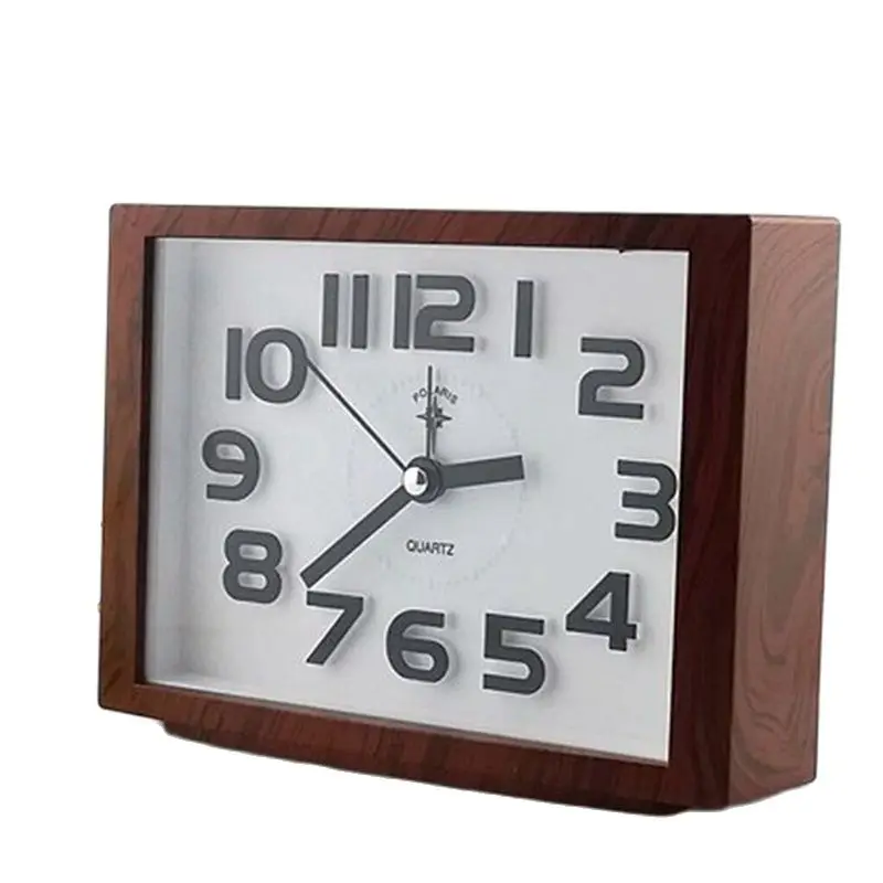 Square Alarm Table Clock Modern Gold Desktop Table Clocks Office Table Watch Desk Clock Accessories Reloj De Mesa Home Decor